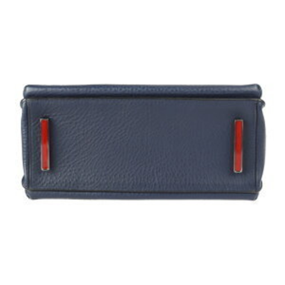 Christian Louboutin Calfskin Messenger Passage Navy Bag Blue Shoulder - Picture 4 of 9